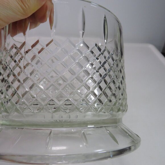 Vintage Indiana Glass Princess Pattern Candy Dish, vase or wine chiller HEAVY - Picture 3 of 9